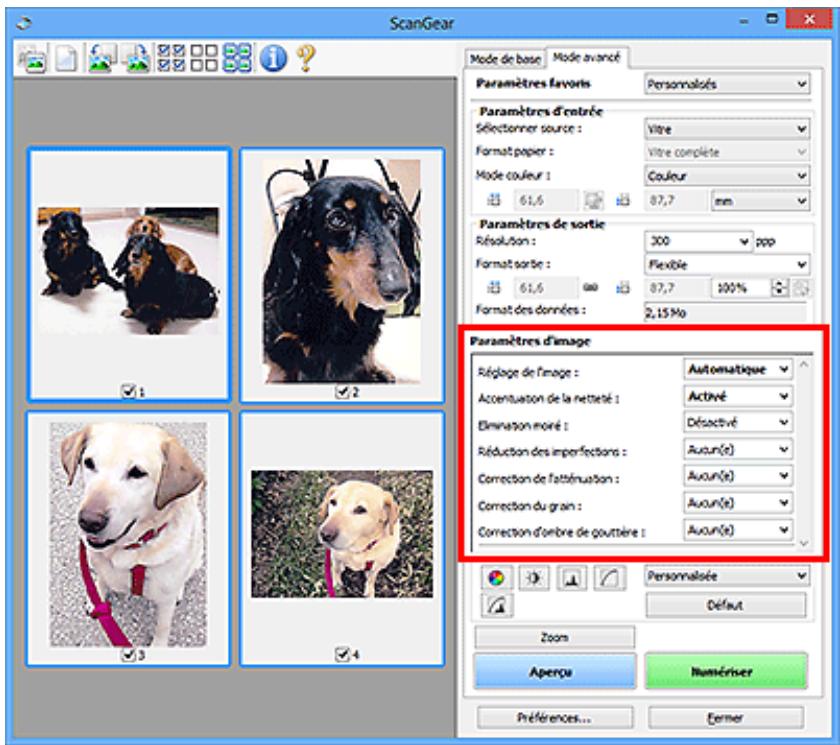 CANON G2501 - Paramètres d'image - 1