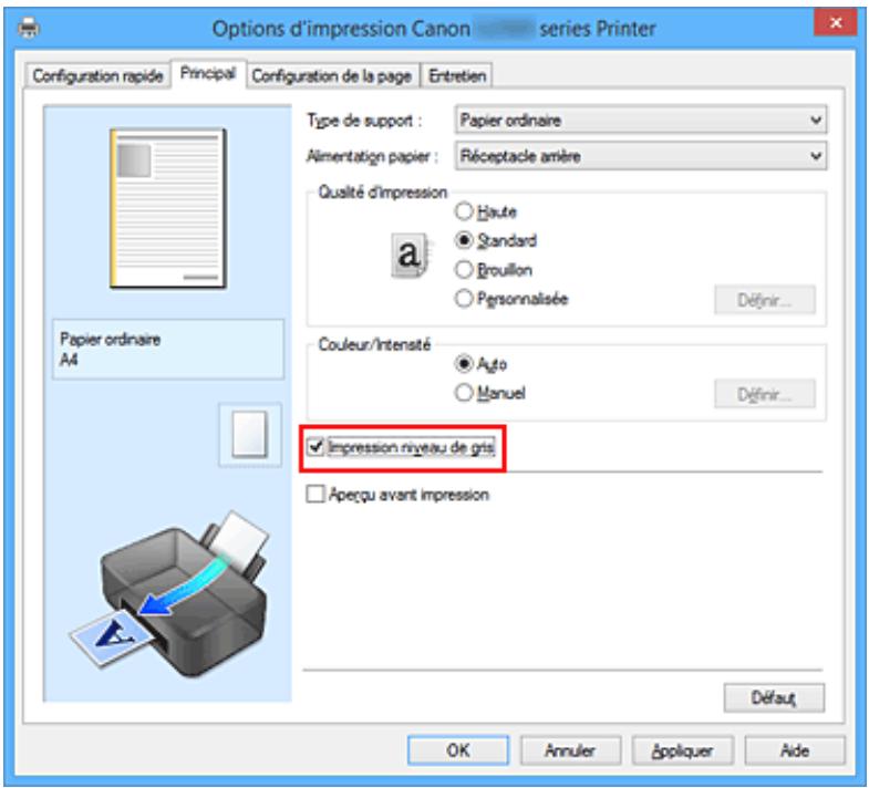 CANON G2501 - Impression d'un document couleur en monochrome - 2