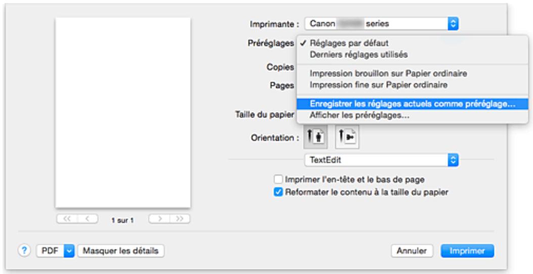 CANON G2501 - Enregistrement d'un profil d'impression - 1
