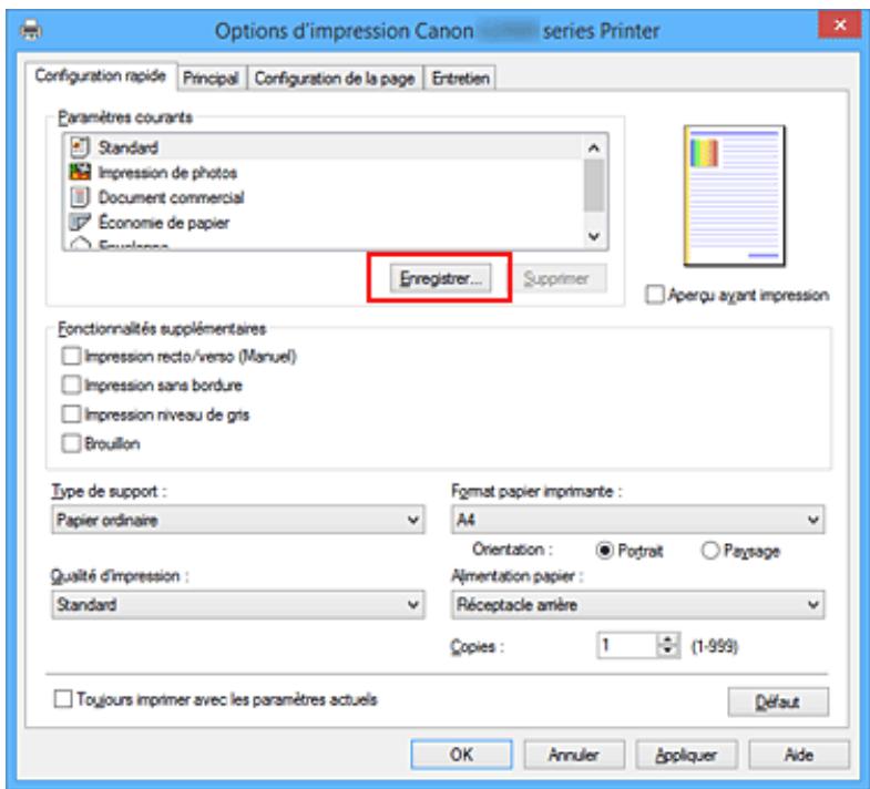 CANON G2501 - Enregistrement d'un profil d'impression - 1