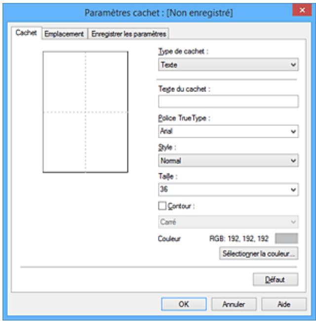 CANON G2501 - Cliquez sur Définir le cachet... - 1