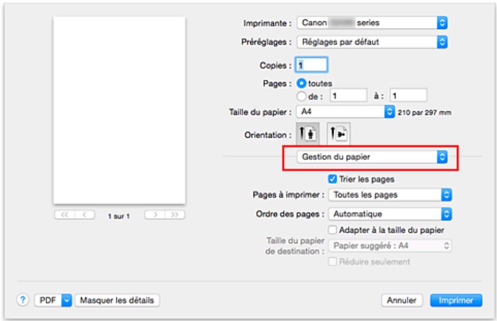 CANON G2501 - Mise à l'échelle du papier pour l'impression - 2