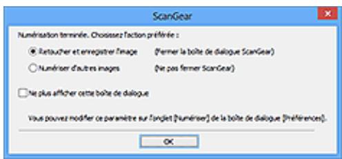 CANON G2501 - Afficher la boîte de dialogue pour désir l'action suivante - 1