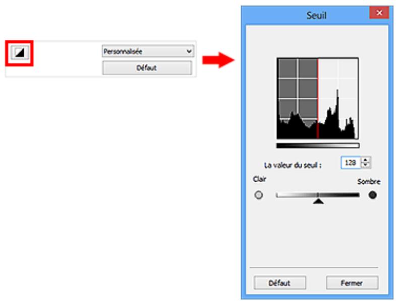 CANON G2501 - Paramétrage du seuil - 1