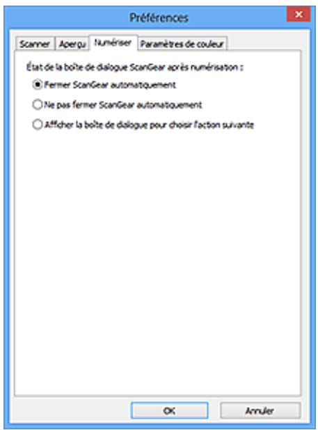 CANON G2501 - Onglet Numériser - 1
