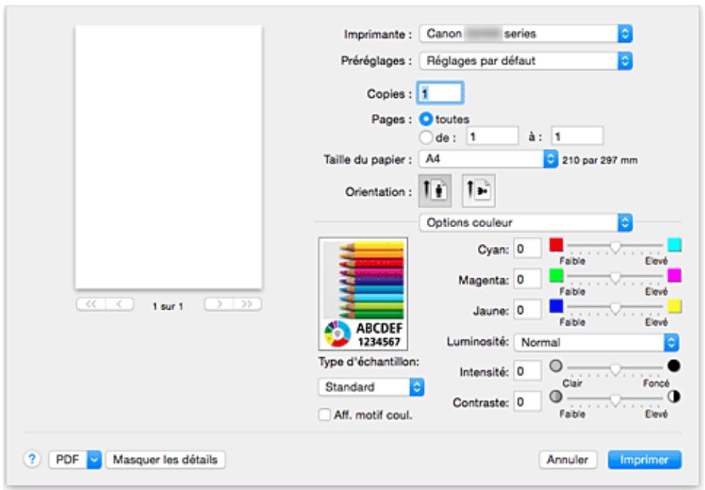 CANON G2501 - Options couleur - 1