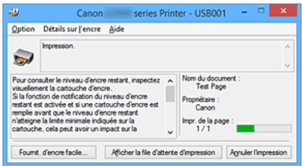 CANON G2501 - Lancement de l'écran d'état Canon IJ - 2