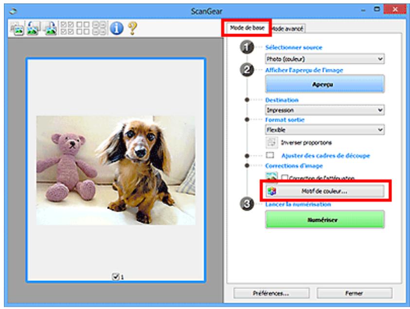 CANON G2501 - Ajustement des couleurs à l'aide d'un motif de couleur - 1