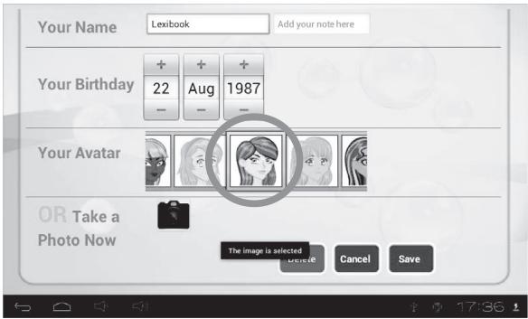 LEXIBOOK TABLET JUNIOR 2 - Pour creer un nouveau profil - 5