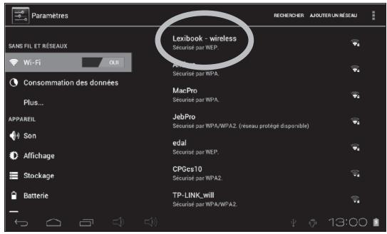 LEXIBOOK TABLET JUNIOR 2 - Attendre que le Wi-Fi s'allume. Ceci peut prendre 5 à 10 secondes. - 2