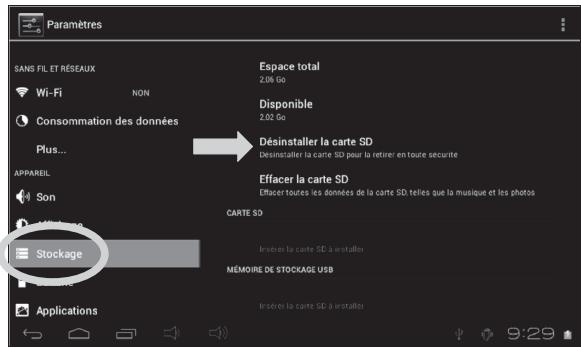 LEXIBOOK TABLET JUNIOR 2 - - Retirer la carte mémoire - 1