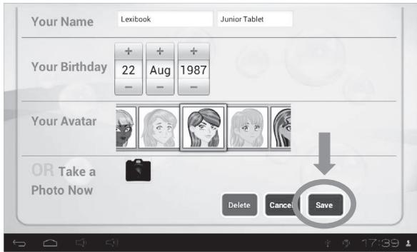 LEXIBOOK TABLET JUNIOR 2 - Pour modifier un profil - 2