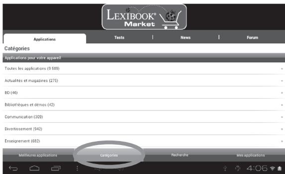 LEXIBOOK TABLET JUNIOR 2 - - Rechercher des applications sur le Lexibook® Market - 1