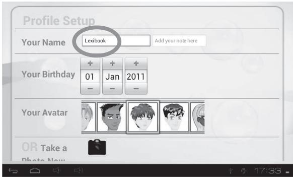 LEXIBOOK TABLET JUNIOR 2 - Pour creer un nouveau profil - 2