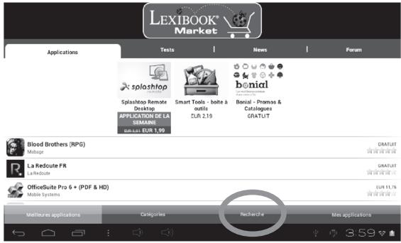 LEXIBOOK TABLET JUNIOR 2 - - Rechercher des applications sur le Lexibook® Market - 2