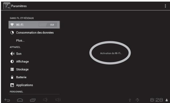 LEXIBOOK TABLET JUNIOR 2 - Attendre que le Wi-Fi s'allume. Ceci peut prendre 5 à 10 secondes. - 1