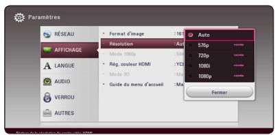 LG BH6540TC - Réglage de la résolution - 2