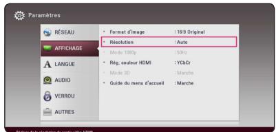 LG BH6540TC - Réglage de la résolution - 1