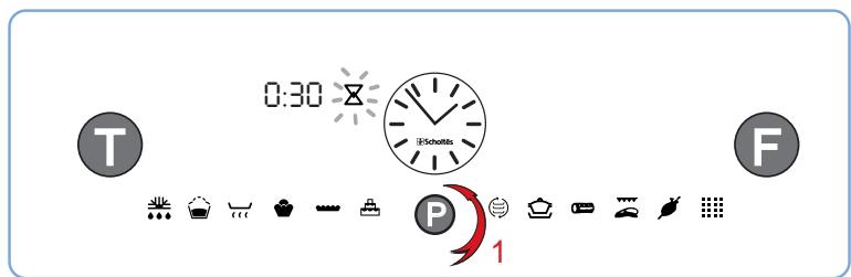 SCHOLTES FI466SPF - La manette P permet le réglage du temps - 2