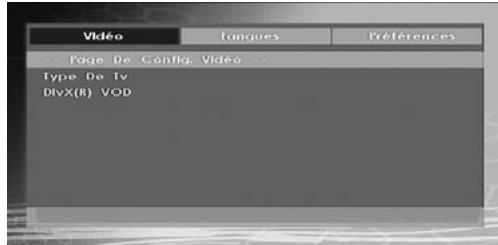 BRANDT B1913XHD/DVD - Page de configuration video - 1