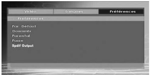 BRANDT B1913XHD/DVD - Preférences - 1