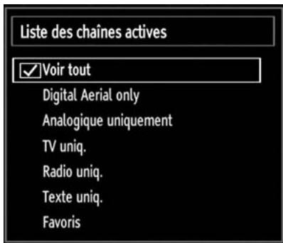 BRANDT B1913XHD/DVD - Gestion des chaînes : Trier une liste de chaînes - 1