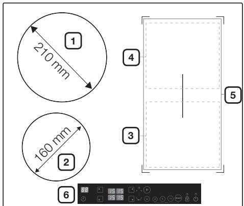 SAMSUNG CTN 365 DC 01 INOX - ZONES de cuisson - 1