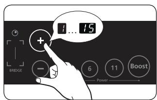 SAMSUNG CTN 365 DC 01 INOX - Selectionnez la ZONE de cuisson et le réglage de la temperature. - 2