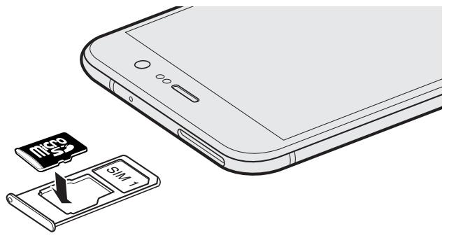 HTC U PLAY BLANC 32G - Insertion de la carte microSD - 4