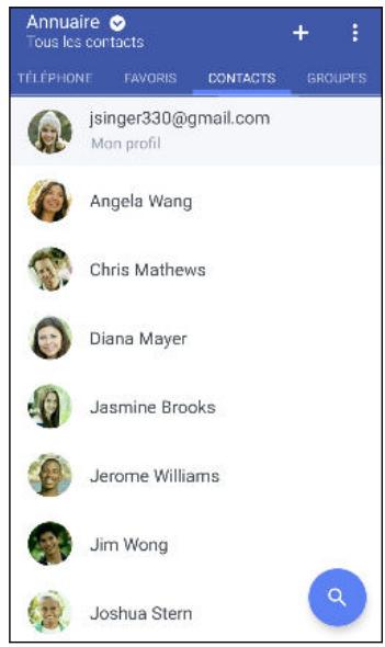 HTC U PLAY BLANC 32G - Votre liste de contacts - 1