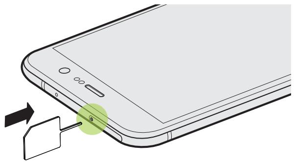 HTC U PLAY BLANC 32G - Insérer la carte nano SIM - 1