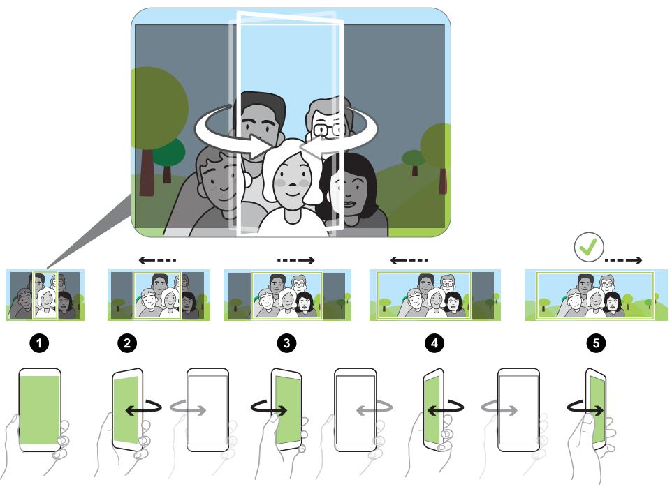 HTC U PLAY BLANC 32G - Prendre un autoportrait panoramaque avec très grand angle - 2