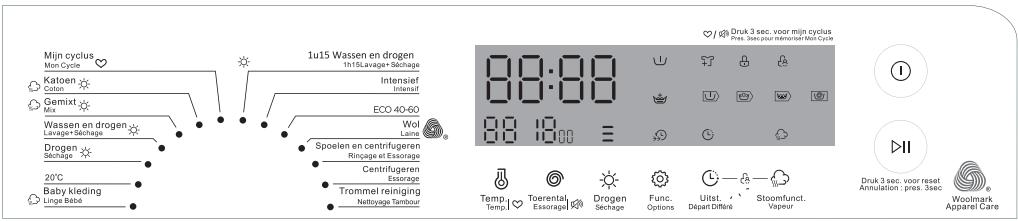 BARRYTHOMSON THWD86140WHEU - Panneau de contrôle - 1