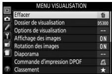 NIKON PACK FD D5300+18-140VR - Placer le curseur dans le menu sélectionné. - 2