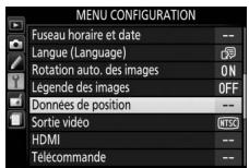 NIKON PACK FD D5300+18-140VR - Sélectionner Données de position. - 2