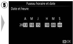 NIKON PACK FD D5300+18-140VR - Choisir une langue et régler l'horloge de l'appareil photo. - 6