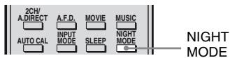 SONY STR-DG820 - Utilisation de l'effet surround avec des niveaux sonores faibles (NIGHT mode) - 1