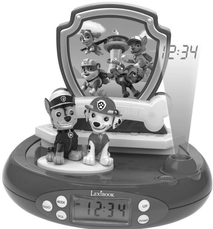 LEXIBOOK RP500P - Radio réveil projecteur Pat Patrouille Paw Patrol Projector Alarm Clock Radio - 1