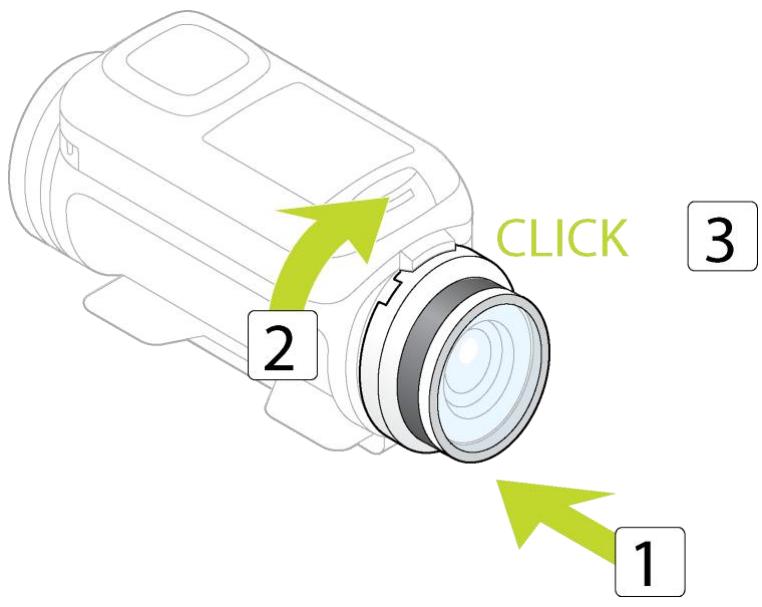 TOMTOM BANDIT ACTION CAMERA - Utilisation des caches lentille - 2