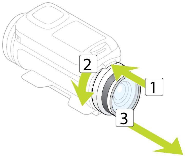 TOMTOM BANDIT ACTION CAMERA - Utilisation des caches lentille - 1