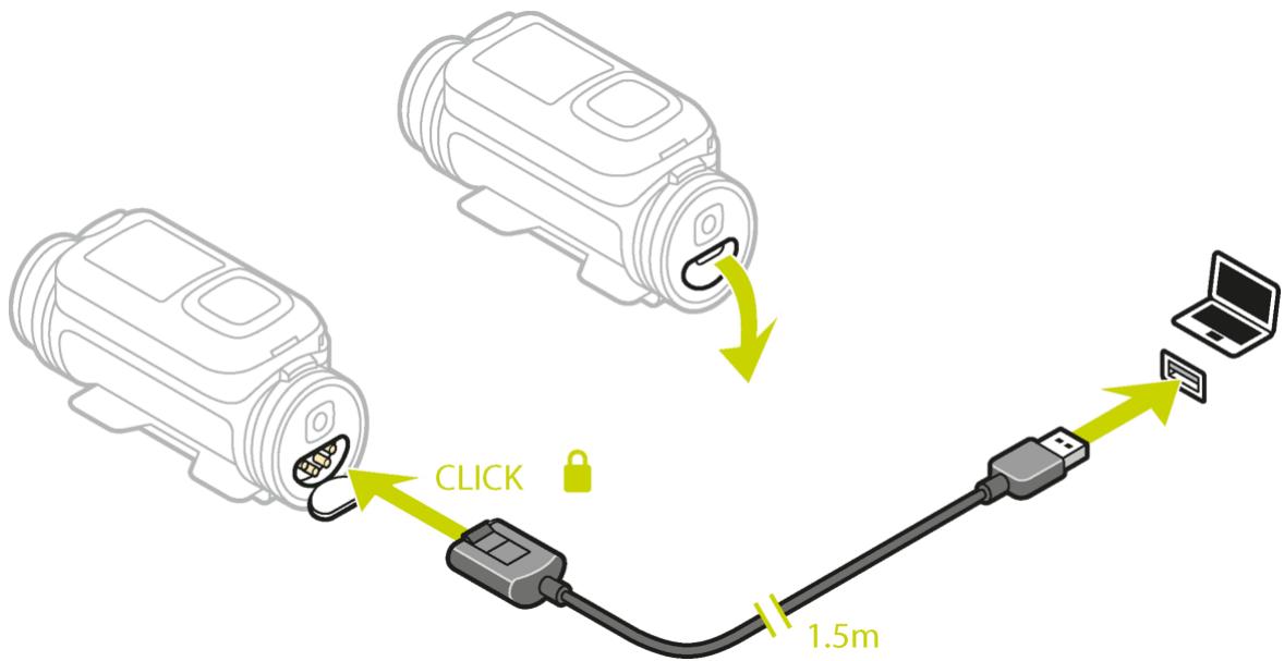 TOMTOM BANDIT ACTION CAMERA - Chargement de la tomtom bandit à l'aide du câble d'alimentation en option - 1