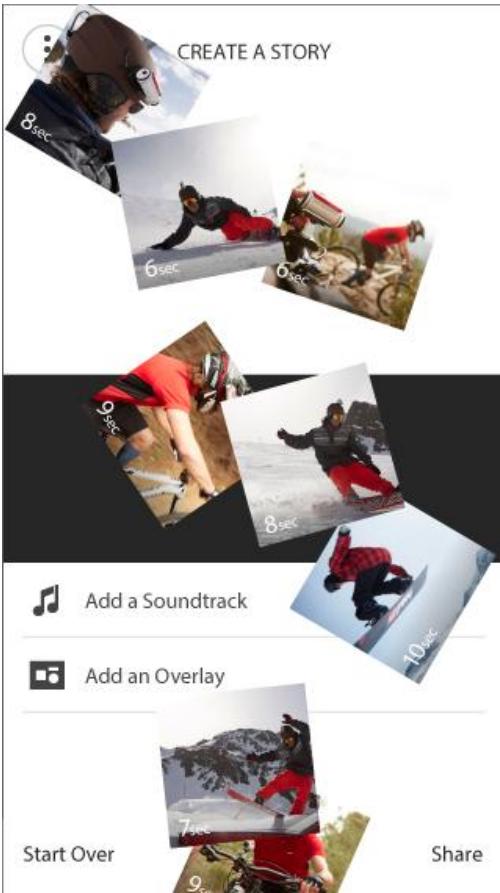 TOMTOM BANDIT ACTION CAMERA - Secouez votre téléphone pour créer un montage vidéo. - 1