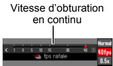 CASIO EX-FH2OBKECA - Utilisez [▲] et [▶] pour sélectionner la vitesse d'obturation en continu souhaitée, puis appuyez sur [SET]. - 1