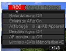 CASIO EX-FH2OBKECA - Exemple de fonctionnement d'un menu - 1