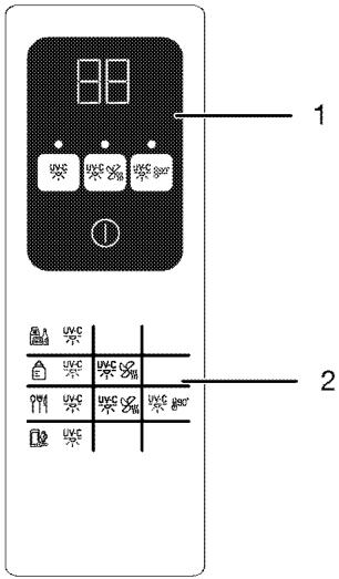 DARTY UVC5033TA - Description du bandeau de commandes de l'appareil - 1