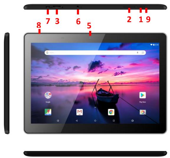 LOGICOM Tab 123 HD - Descriptif de la Tablette. - 1