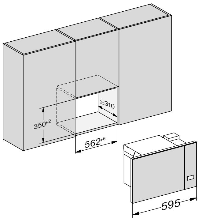 MIELE M 2224 SC - Encastrement dans meuble haut M 2234 SC - 1