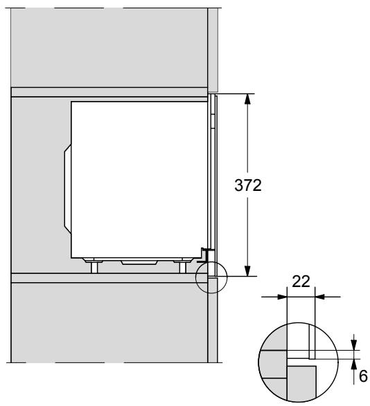 MIELE M 2224 SC - Vue latérale du meuble haut - 3