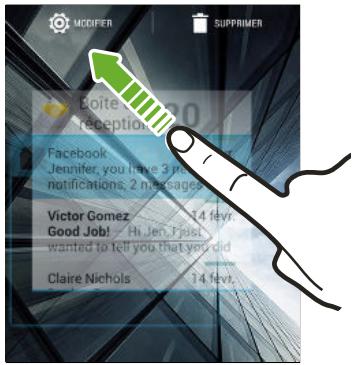 HTC DESIRE 310 BLANC - Modifier les paramètres d'un widget - 1