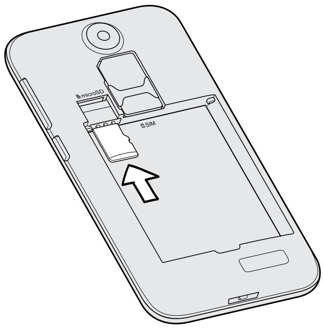 HTC DESIRE 310 BLANC - Installer la carte mémoire - 1